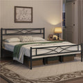 Metal King Bed Frame with Headboard and Footboard C185
