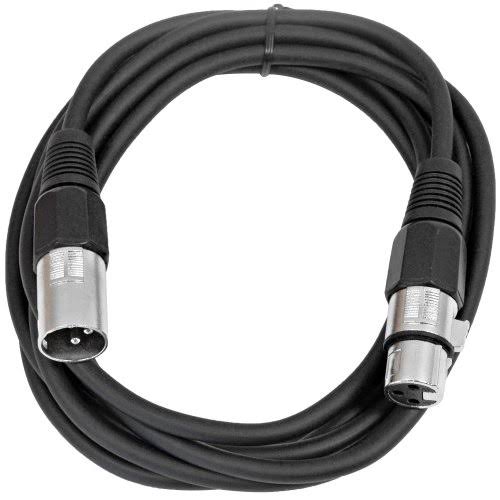 8 Pack Black XLR Male to Female Patch Cables 10 Foot N669