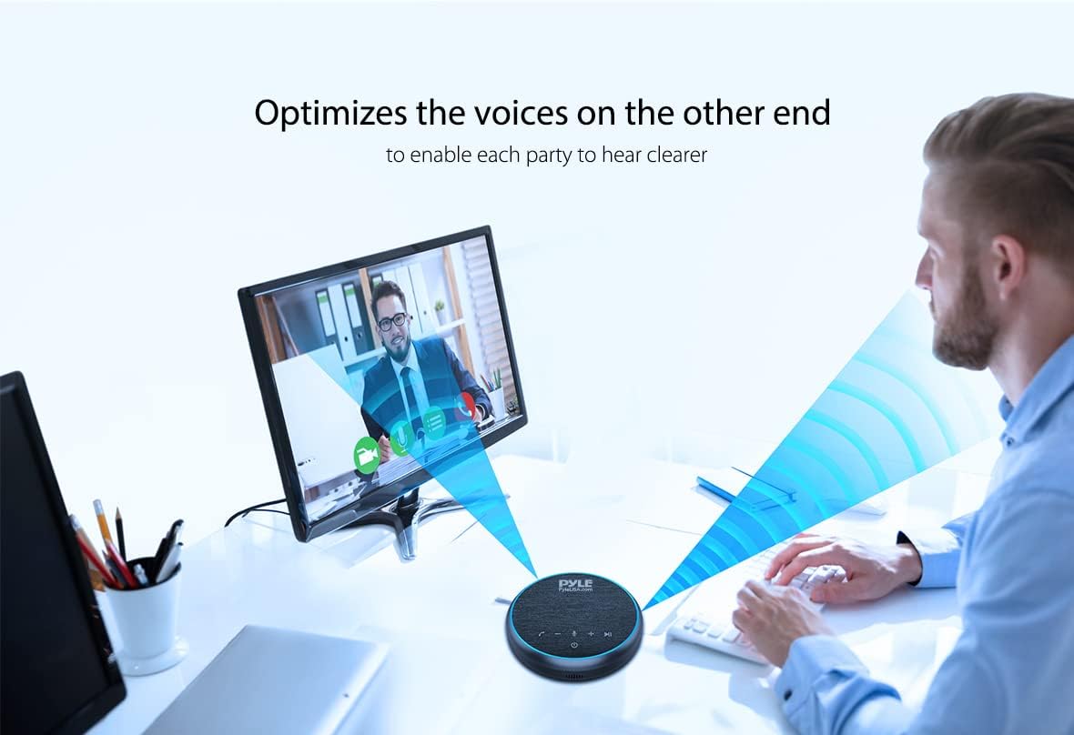 Bluetooth Conference Speaker with USB-C and Aux Cables M511524