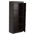 72 inch 5 Shelves Storage Cabinet Brown W1523
