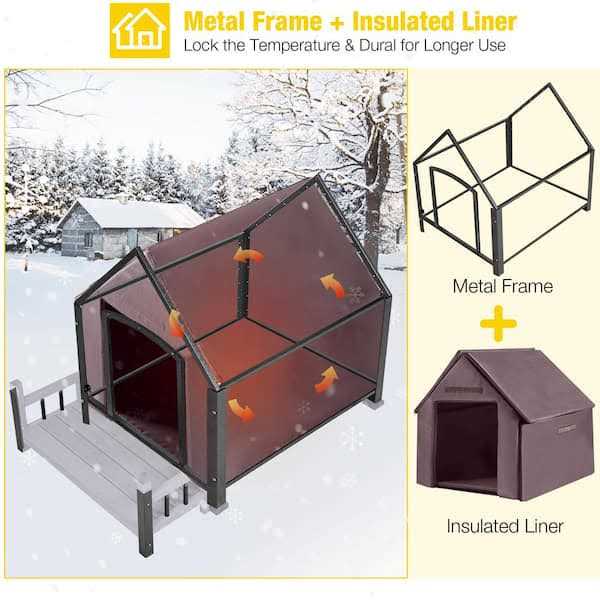 Insulated Large Dog House with Liner P67768