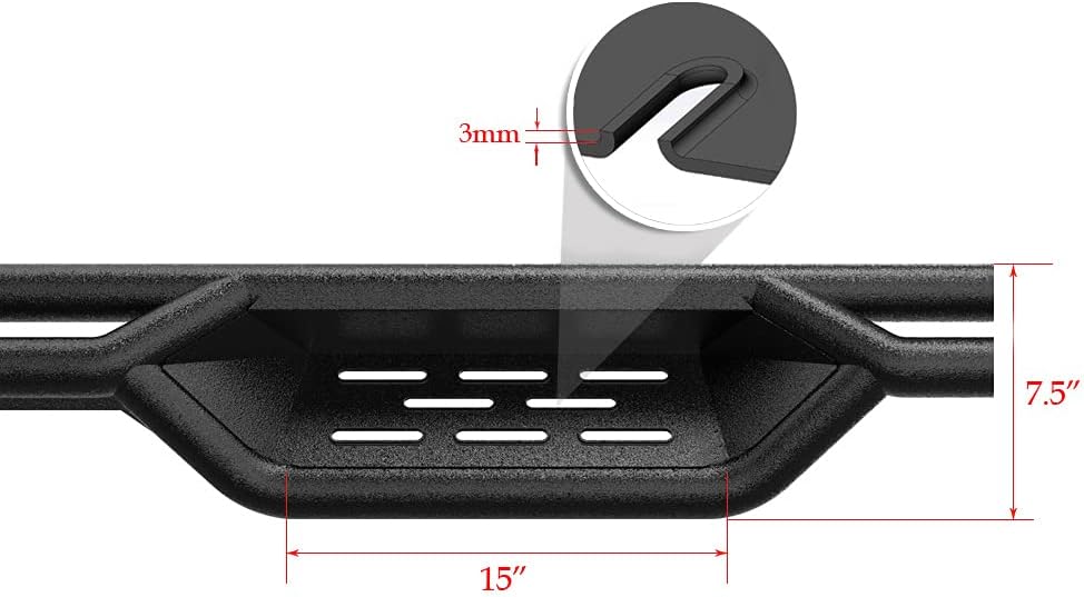 Drop Down Style Running Boards Side Step Rock Slider for Toyota Tacoma Double Crew Cab H119336