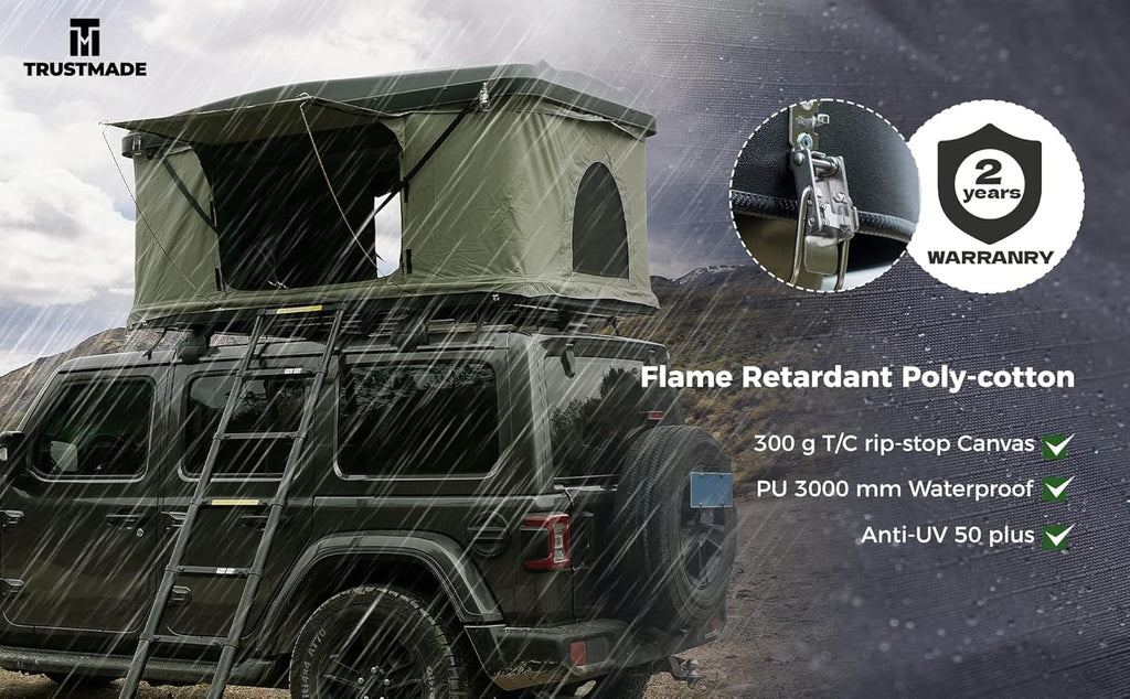 Black/Green Hardshell Rooftop Tent J8988