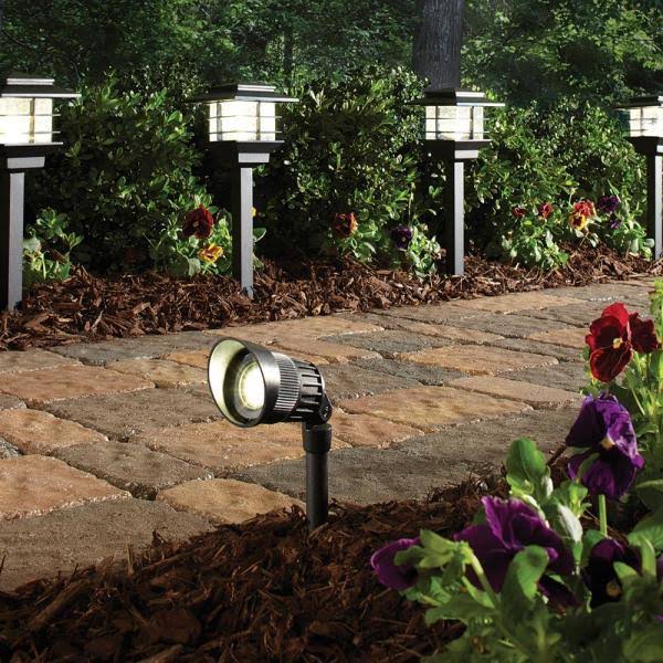 Black Outdoor Integrated LED Landscape Path Light F7638