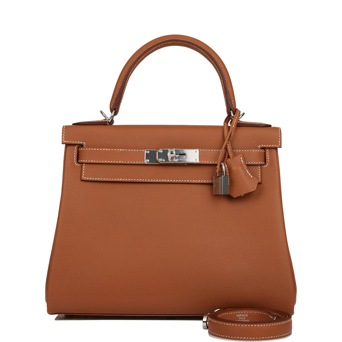 Gold Evercolor Palladium Hardware Kelly Retourne 28 Bag D154