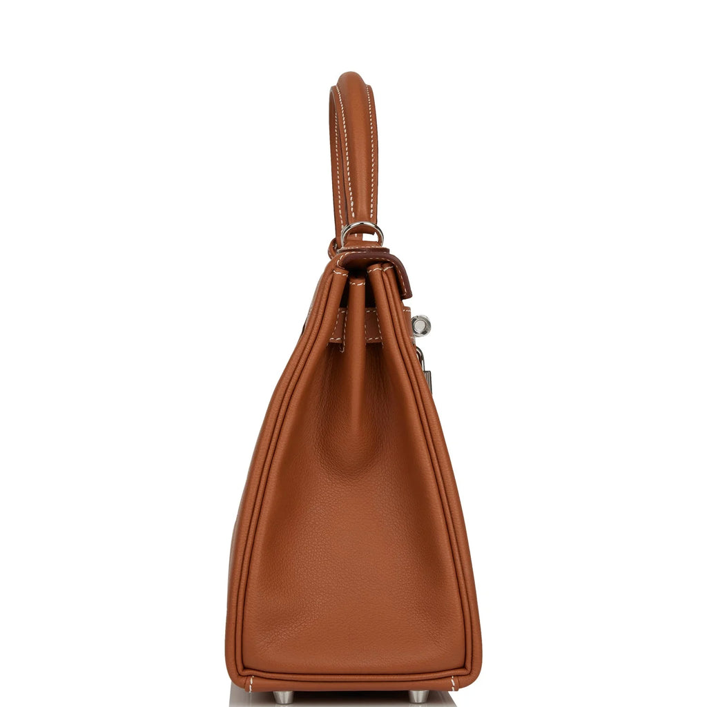 Gold Evercolor Palladium Hardware Kelly Retourne 28 Bag D154