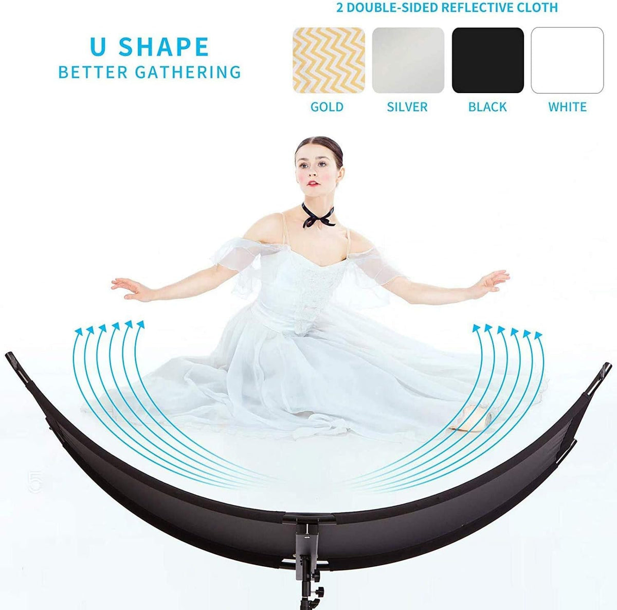 24x70 inches Photography Lighting Reflector with Carry Bag D8645