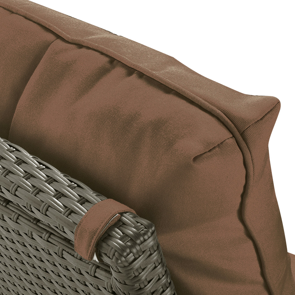 Brown Waterproof Outdoor Recliner Replacement Cushion F7205