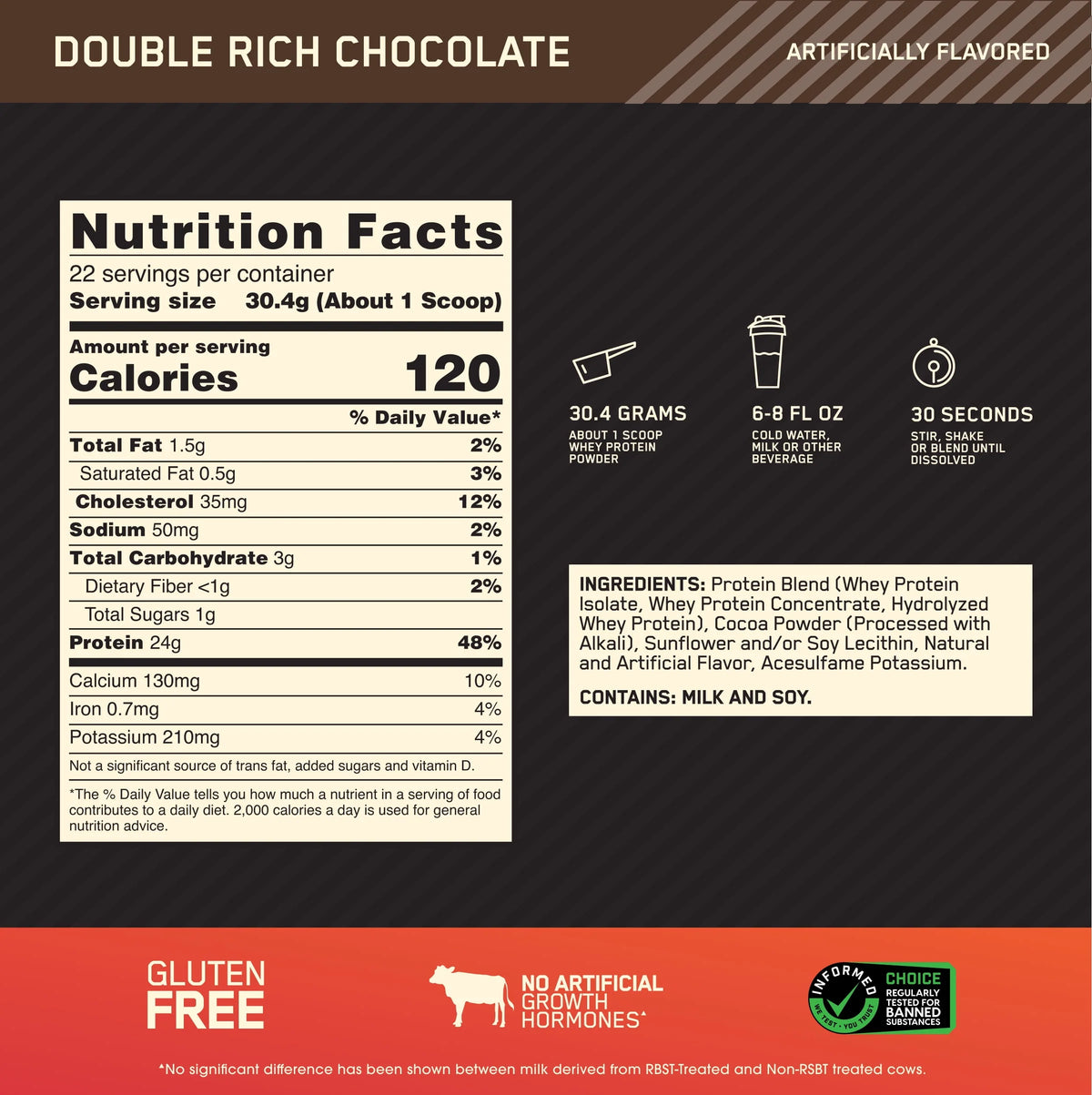 Double Rich Chocolate Protein Powder 22 Servings M217628