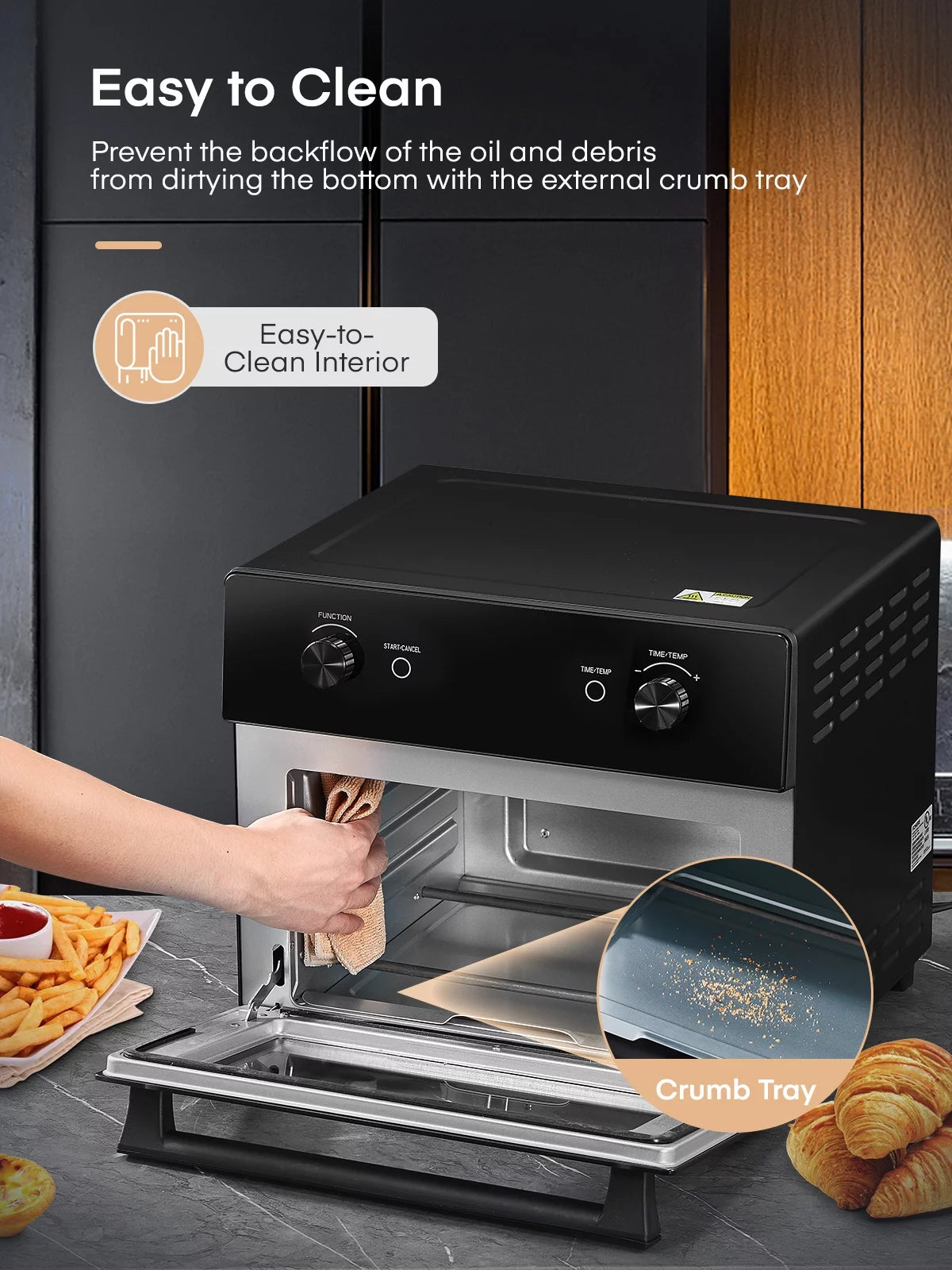 20QT Convection Air Fryer Toaster Oven Combo T1809