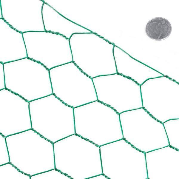 16 Gauge Vinyl Green Hex Netting E447