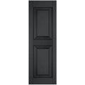 2-Pack 15-in W x 75-in H Black Raised Panel Wood Exterior Shutters L34702