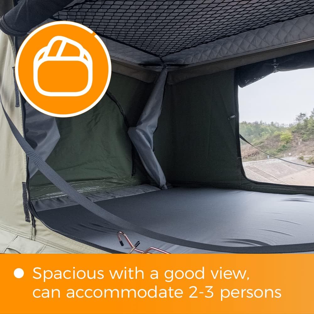 Black/Green Hardshell Rooftop Tent J8988