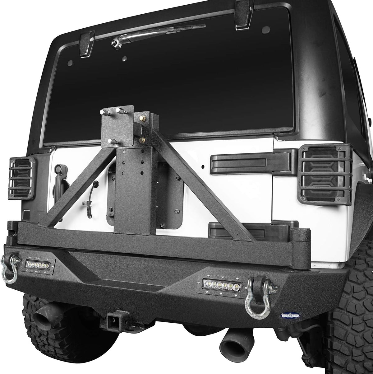 Steel Rear Bumper with Spare Tire Carrier & Hitch Receiver L155724