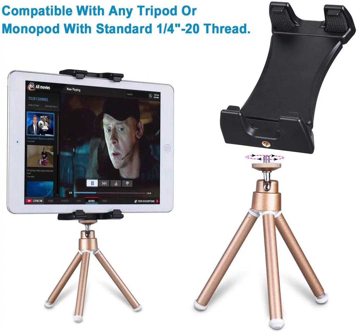 Tablet Holder Mount for Bike Treadmill Exercise Bicycle Q6772