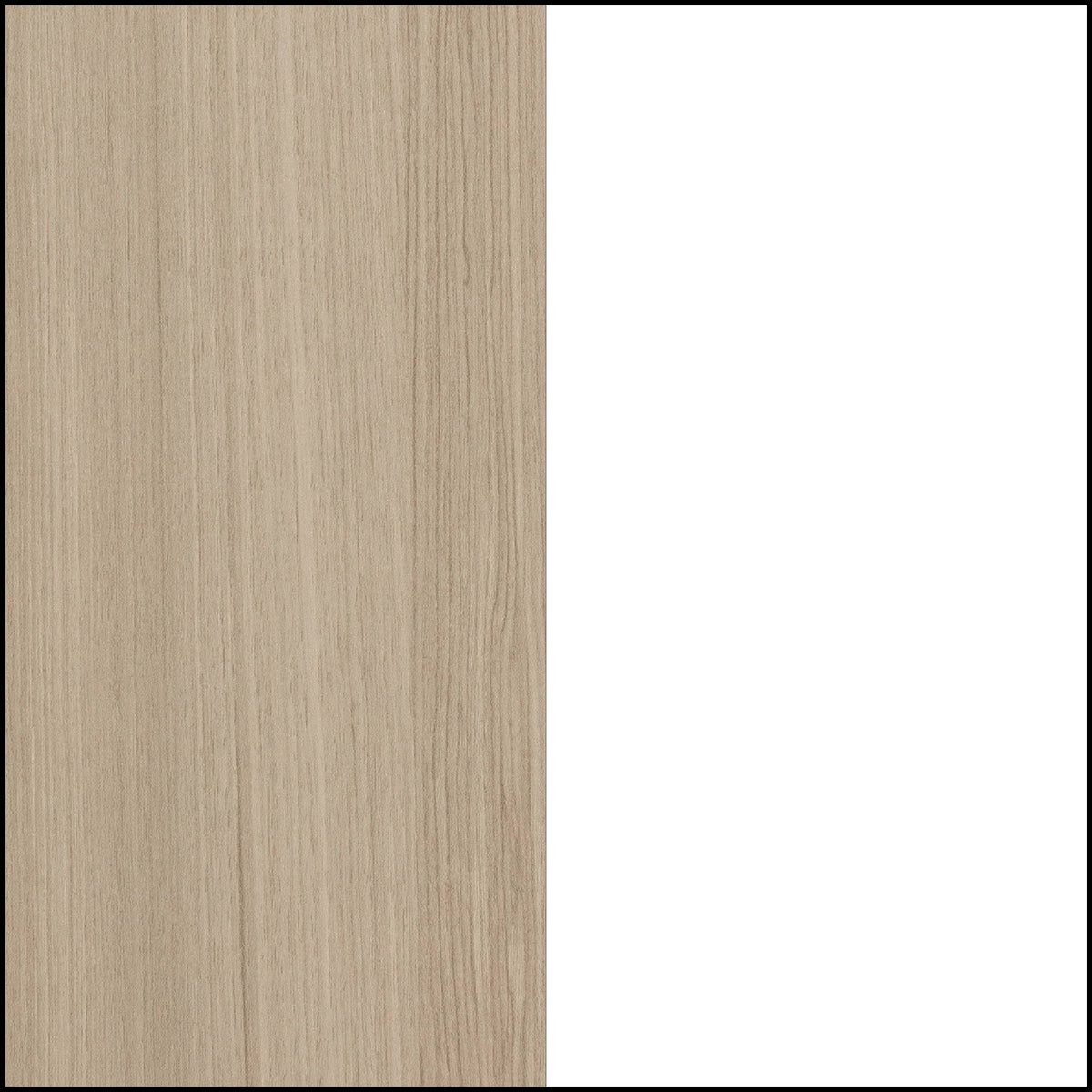 Full Soft Elm and Pure White Bed X143