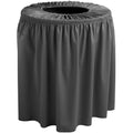 Charcoal Shirred Pleat Trash Can Cover T89639