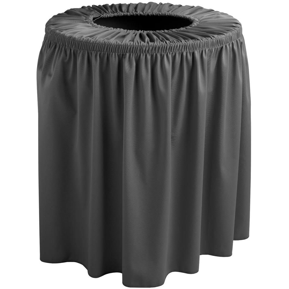 Charcoal Shirred Pleat Trash Can Cover T89639