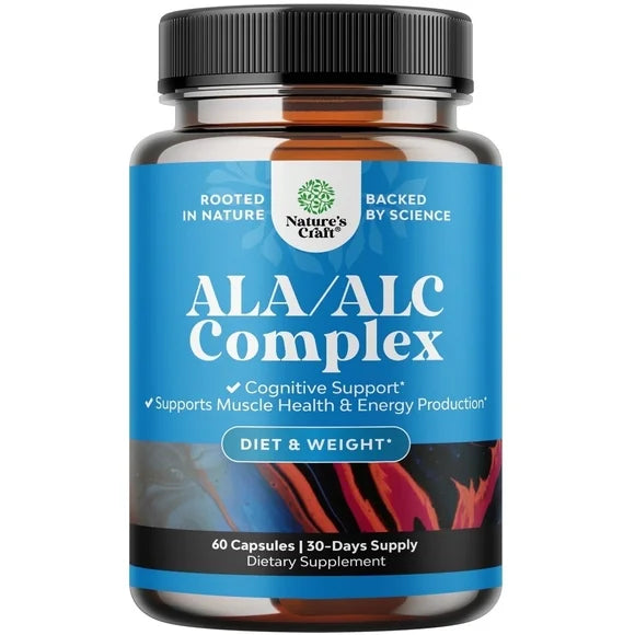 Acetyl L-Carnitine Alpha Lipoic Acid Supplement 60ct Capsules K51008