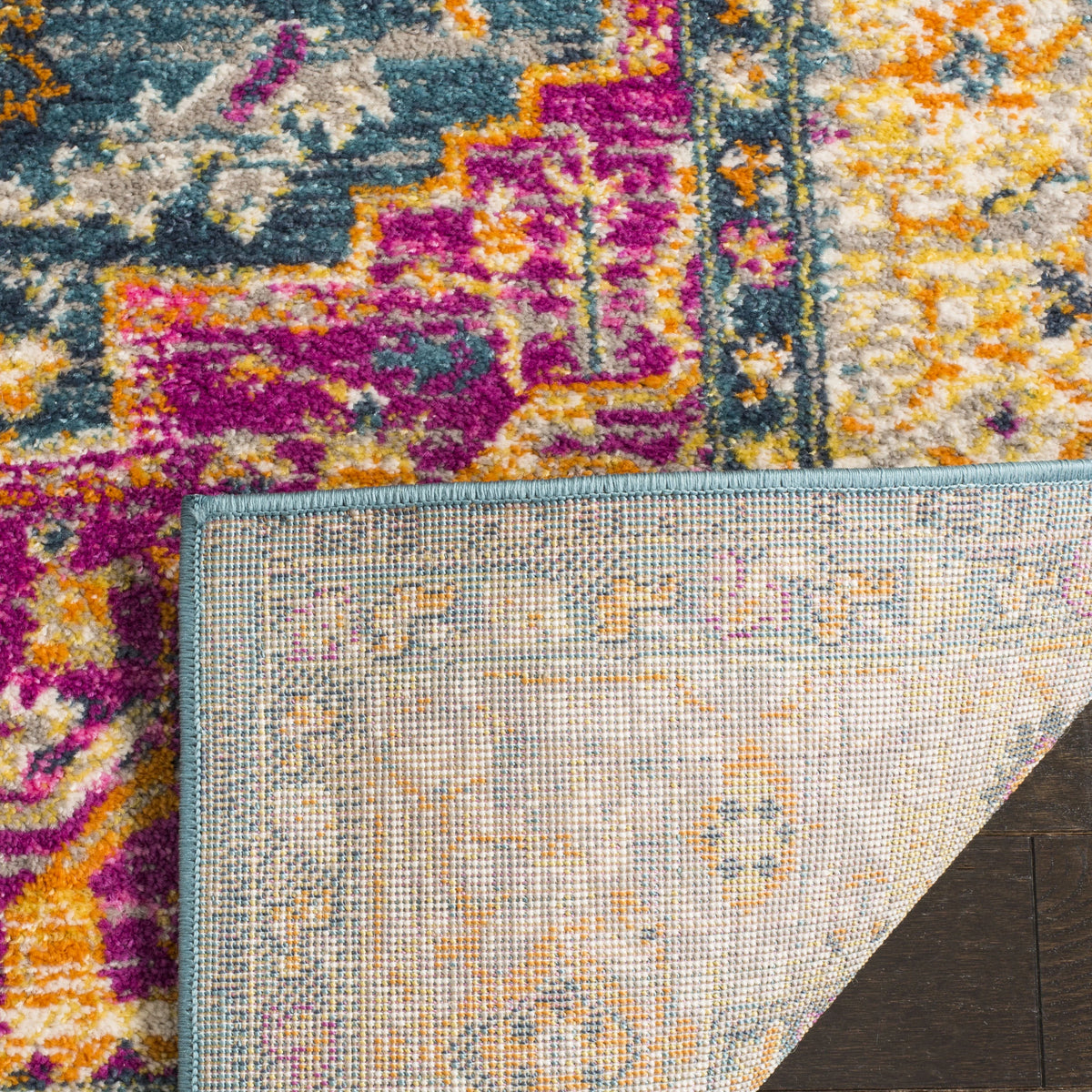 Blue Multi Floral Runner Rug 2'3" x 10' Y37534