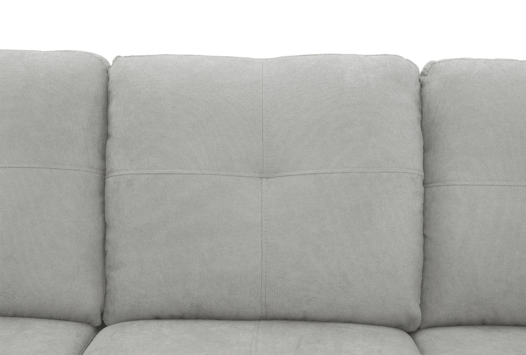 2 Pieces Grey L Shaped Sectional Sofa with Chaise X798193