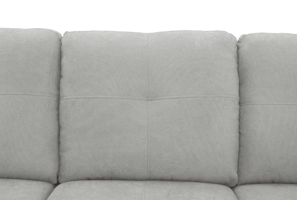 2 Pieces Grey L Shaped Sectional Sofa with Chaise X798193
