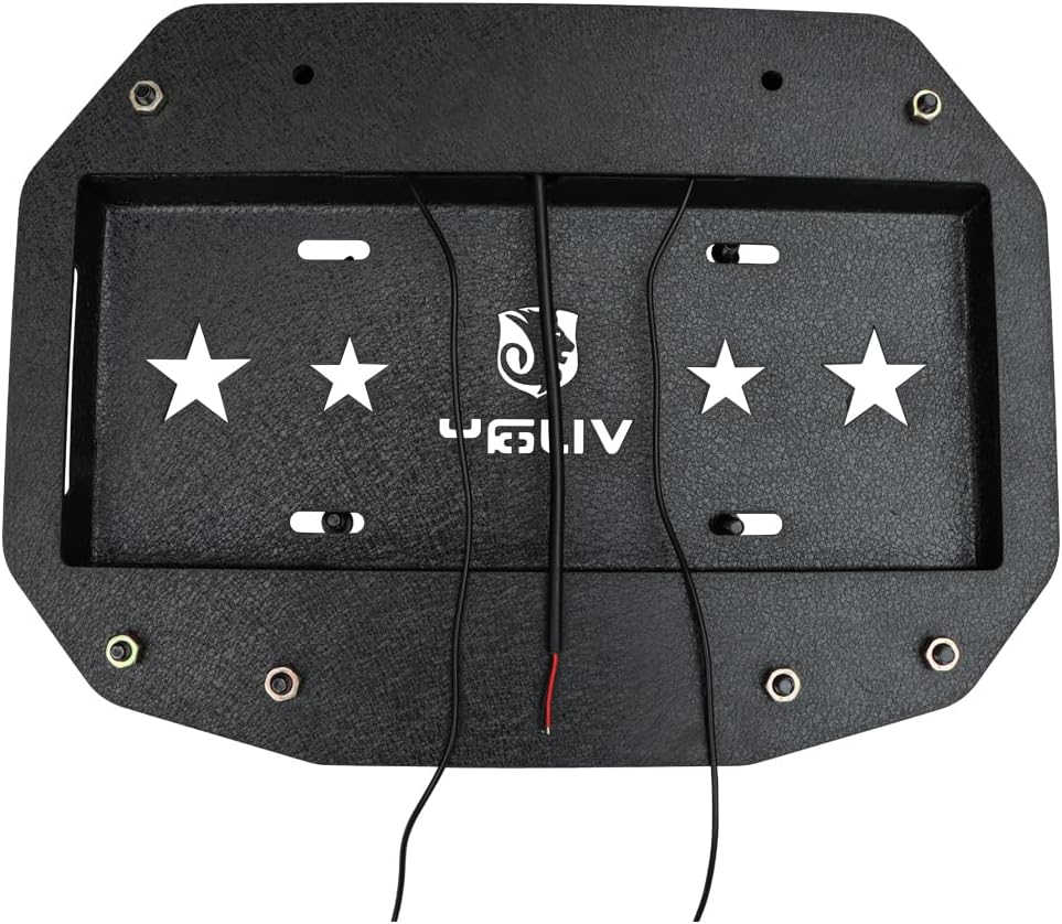 Spare Tire Delete License Plate Relocation Kit with Third Brake Light and Rear Camera Mounting Holes P1163
