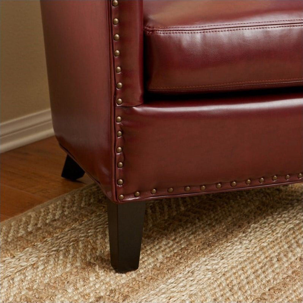 Red Leather Club Chair M143265