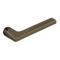 Satin Brass and Black Pair of Levers D735