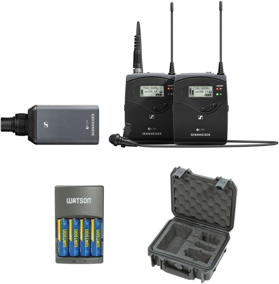 Wireless Microphone Combo System with Waterproof Case & Rapid Charger Kit E4059