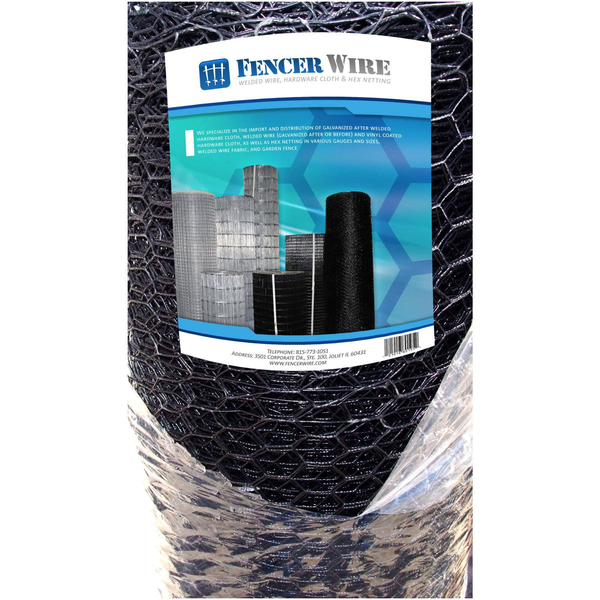 16 Gauge Vinyl Green Hex Netting E447