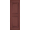 Cottage Red Western Red Cedar Raised Panel Shutters Pair J5455