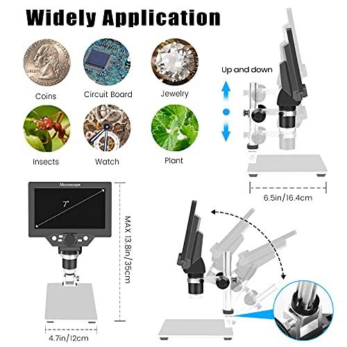 7 inch LCD Digital USB Microscope with 32G TF Card S68114