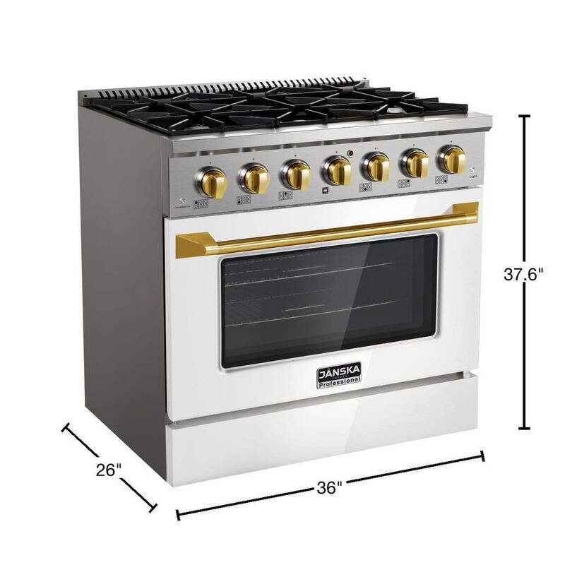36 in. 5.2 cu. ft. Gas Range with 6-Sealed Burners J77679