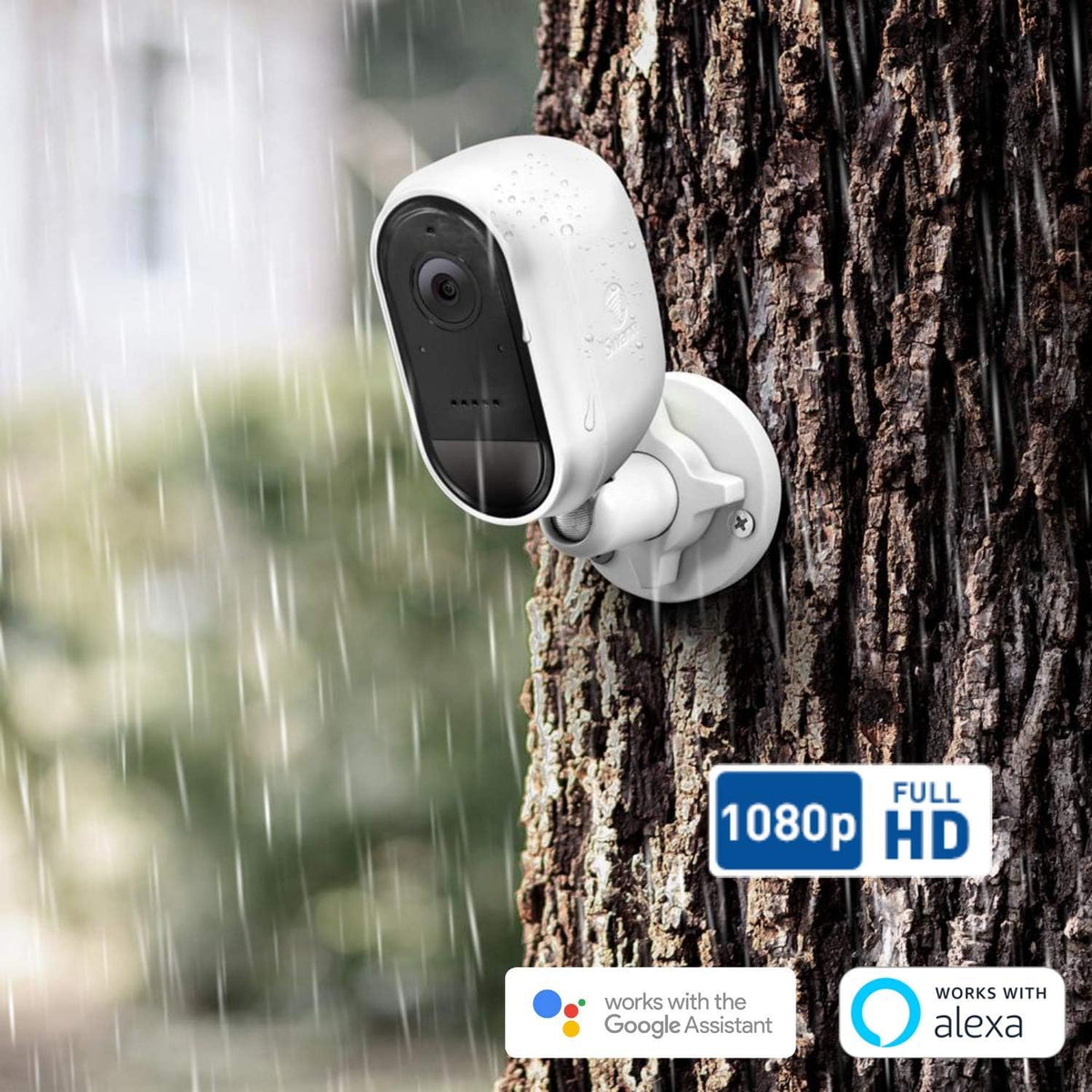 White Wireless 1080p WiFi Security Camera B278