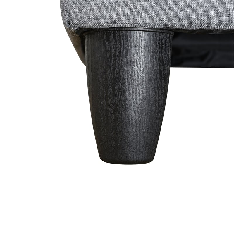 Microfiber Fabric Right Facing Sectional Grey T23621