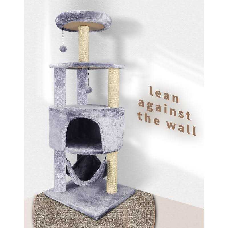 Cat Tree with Scratching Post and Hanging Bed N310