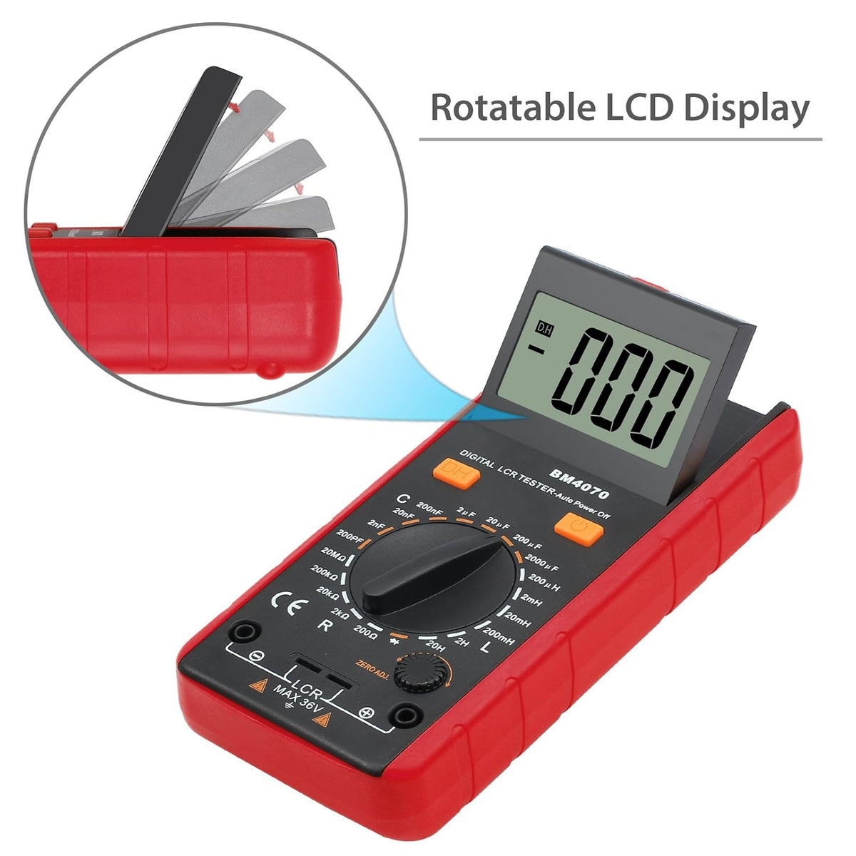 LCR Meter Capacitance Inductance Resistance Tester with Overrange Display P5576