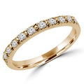 14K Yellow Gold Semi-Eternity Wedding Band Ring X466502