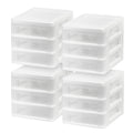 White 4 Pack 3-Drawer Desktop Storage Q7732