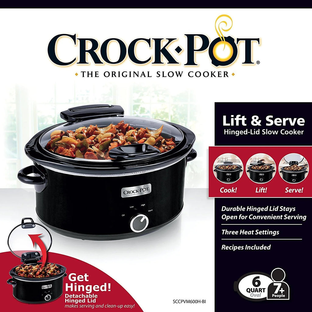 6-qt. Oval Slow Cooker, Black K558