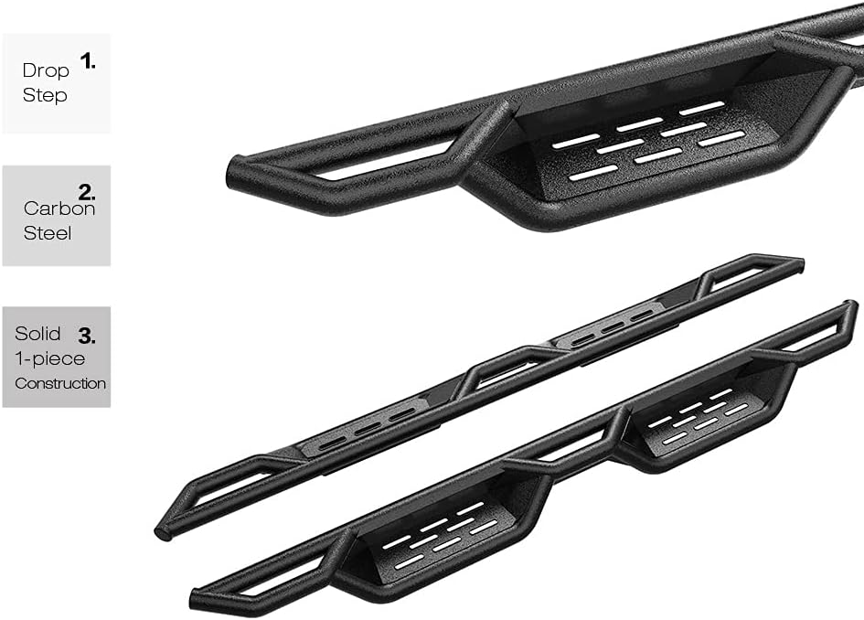 Drop Down Style Running Boards Side Step Rock Slider for Toyota Tacoma Double Crew Cab H119336