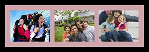 Collage Photo Frame Single Mat with 3-8x10 Openings Satin Black Frame G821829