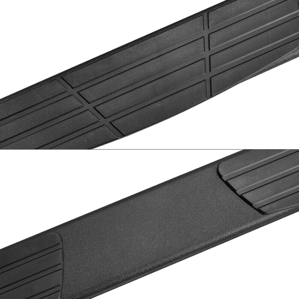 6.5 inch Running Boards Side Steps Nerf Bars Black Power Coating A4212