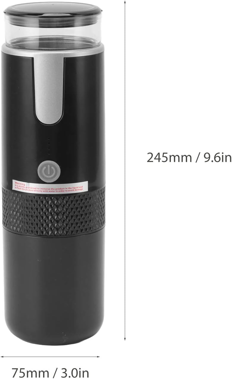 Portable Espresso Machine, Travel Coffee Maker Compatible with K Cup Capsules & Ground Coffee, 1200mah Battery, Handheld Single Serve Coffee Machine W847526