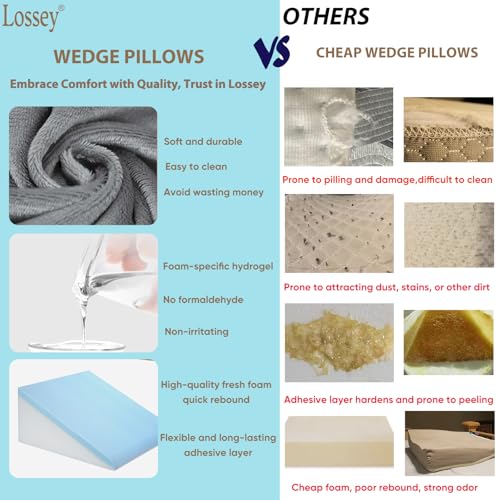 Adjustable 9" & 12" Memory Foam Wedge Pillow P147249