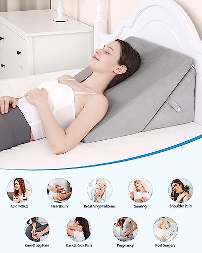 Adjustable 9" & 12" Memory Foam Wedge Pillow P147249