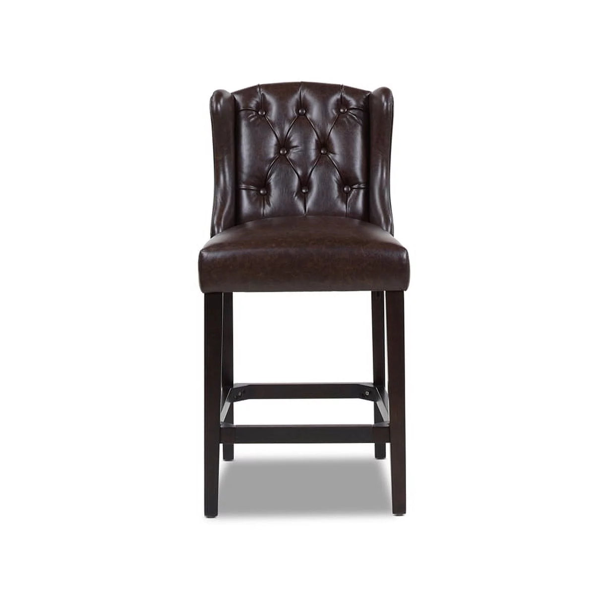 26" Tufted Faux Leather Bar Stool Set of 3 X838