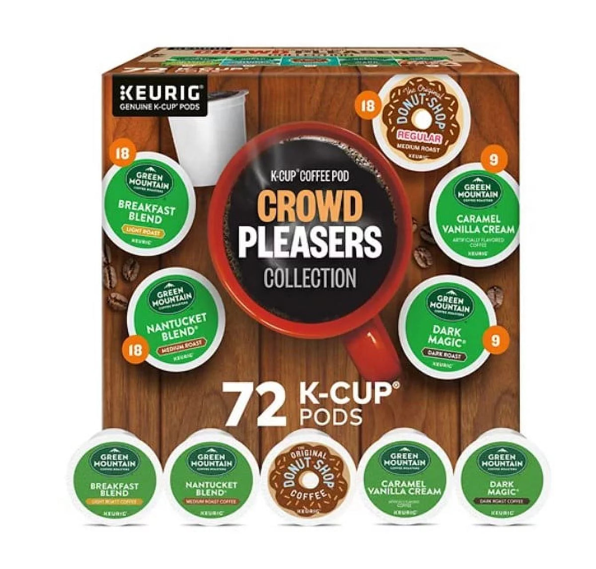 72 Count K-Cup Pod Coffee Variety Pack D844