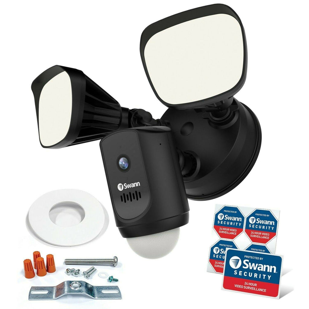 1080p Outdoor Floodlight Wi-Fi Camera Black A21177